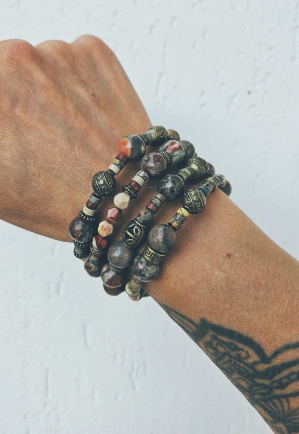 Bracelet made of different jasper