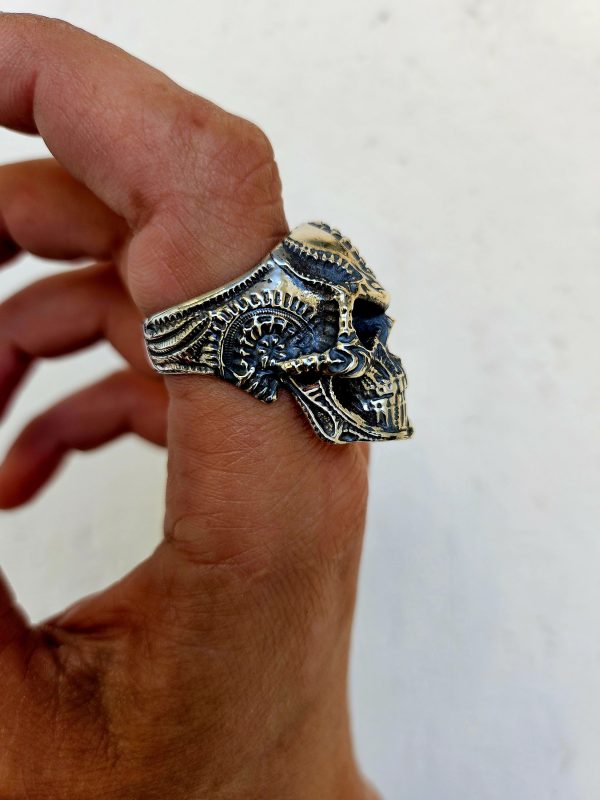 Skull Ring. Silver. Brutal unisex ring.