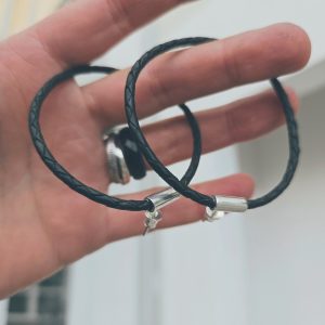 Natural Leather Hoop Earrings